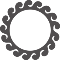 grekisk runda gräns. cirkel slingra sig ram med gammal prydnad. roman medelhavs mönster dekor png