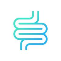 Intestine pixel perfect gradient linear ui icon. Body organ. Checkup of bowel. Gastrointestinal tract. Line color user interface symbol. Modern style pictogram. Vector isolated outline illustration