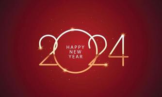 2024 Happy New Year Background Design. Greeting Card, Banner, Poster. Vector Illustration.