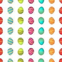 Seamless pattern with colorful Easter eggs. Vector illustration