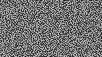 Monochrome Turing reaction background. Abstract diffusion pattern with chaotic shapes. Vector illustration.