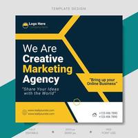 Social media digital marketing agency vector template design.