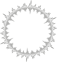 Circle audio wave. Circular music sound equalizer. Abstract radial radio and voice volume symbol. png