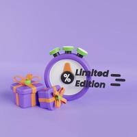 Online shopping 3D Illustration, online shop, online payment and delivery concept with floating elements. photo