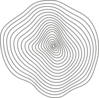 topografía línea círculos árbol anillos orgánico modelo. naturaleza ondulado contorno forma. topográfico icono png