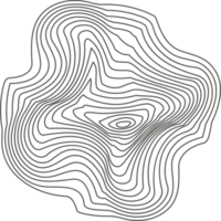topografía línea círculos árbol anillos orgánico modelo. naturaleza ondulado contorno forma. topográfico icono png