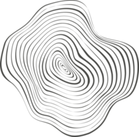 topographie ligne cercles. arbre anneaux biologique modèle. la nature ondulé contour forme. topographique icône png