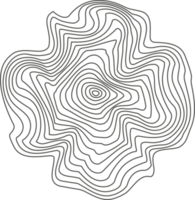 Topography line circles. Tree rings organic pattern. Nature wavy contour shape. Topographic icon png