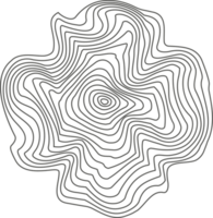 topografía línea círculos árbol anillos orgánico modelo. naturaleza ondulado contorno forma. topográfico icono png