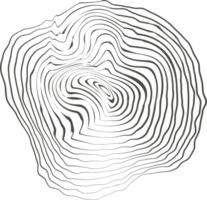 Topography line circles. Tree rings organic pattern. Nature wavy contour shape. Topographic icon png