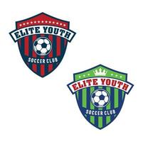 Elite youth logo soccer club illustration vector