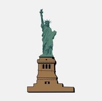 Legend liberty statue illustration vector