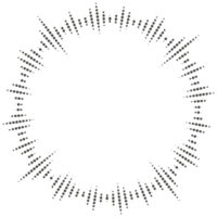 círculo audio aceno. circular música som equalizador. abstrato radial rádio e voz volume símbolo. png
