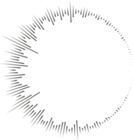 Circle audio wave. Circular music sound equalizer. Abstract radial radio and voice volume symbol. png