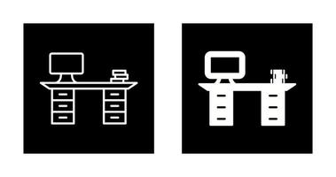 Table with Shelves Vector Icon