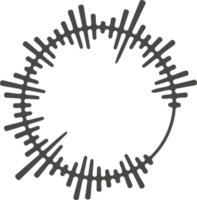 Circle audio wave. Circular music sound equalizer. Abstract radial radio and voice volume symbol png