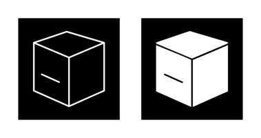 icono de vector de cubo