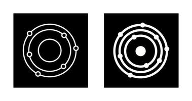 icono de vector de estructura atómica