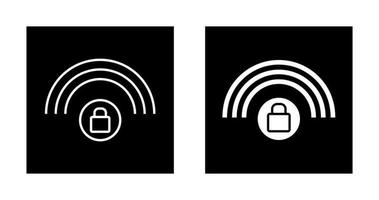 icono de vector wifi protegido