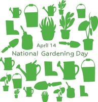 National Gardening Day Vector