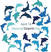 National Dolphin Day Vector