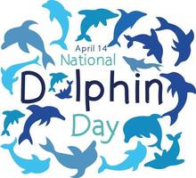 National Dolphin Day Vector