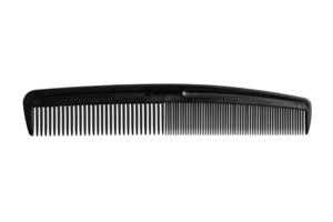 Black comb isolated on a transparent background png