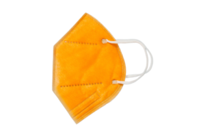 Orange masque isolé sur une transparent Contexte png