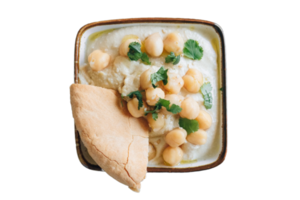 Arabic food hummus isolated on a transparent background png