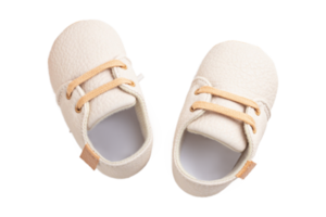 Beige Baby Schuhe isoliert auf ein transparent Hintergrund png