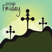 Vector illustration of a Background for Good Friday. Christian holiday.