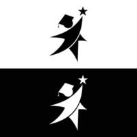 Student graduated symbol vector icon illustration on white background