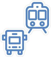 Public Transport Vector Icon Style