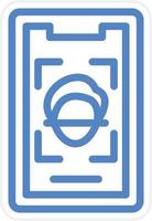 Mobile Face Scan Vector Icon Style