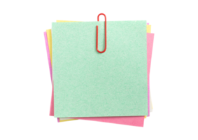 Paper notes isolated on a transparent background png