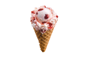 Red fruit ice cream isolated on a transparent background png