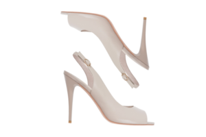 Beige heels isolated on a transparent background png