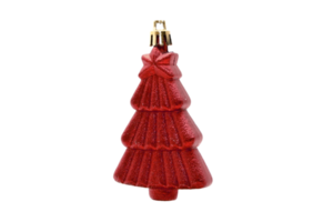 rojo Navidad árbol decoración aislado en un transparente antecedentes png