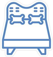 Double Bed Vector Icon Style