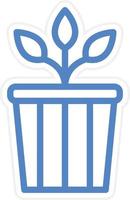 Plant Pot Vector Icon Style