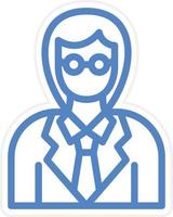 Female Professor Vector Icon Style