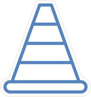 Traffic Cone Vector Icon Style