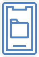 Mobile Folder Vector Icon Style