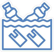 Water Pollution Vector Icon Style