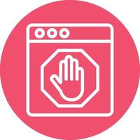 AD Blocker Vector Icon Design