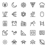 Outline icons for Science. vector