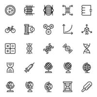 Outline icons for Science. vector