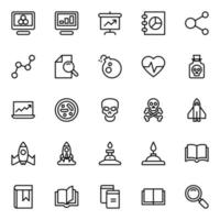 Outline icons for Science. vector