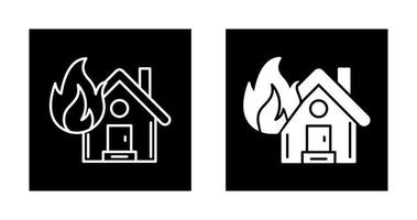 House On Fire Vector Icon