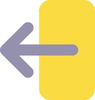 Export data flat color ui icon. Importing files to library. Data backup. Unloading, restoring database. Simple filled element for mobile app. Colorful solid pictogram. Vector isolated RGB illustration